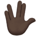 🖖🏿 vulcan salute: dark skin tone display on Apple